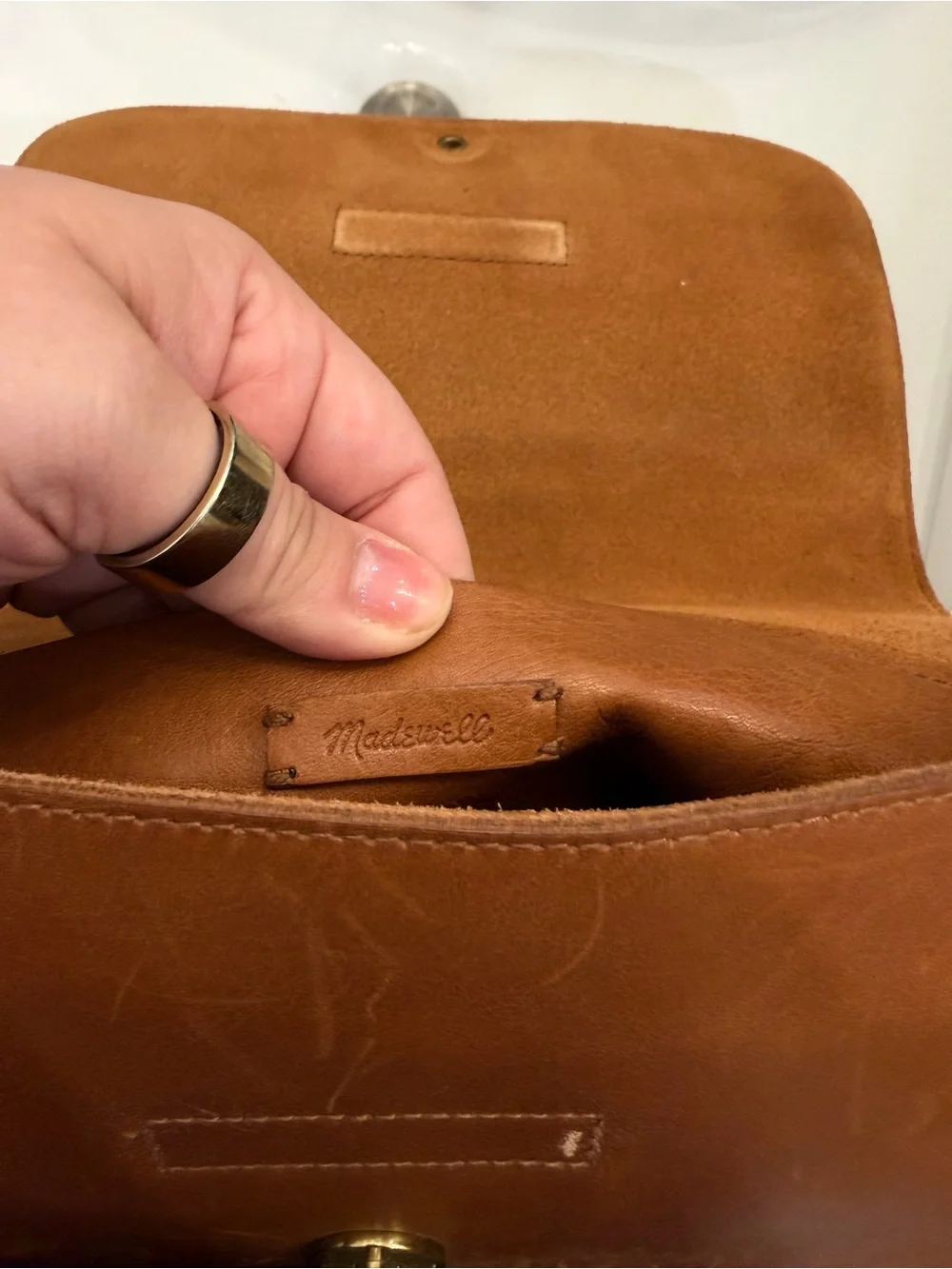 Madewell Brown Leather Crossbody Bag